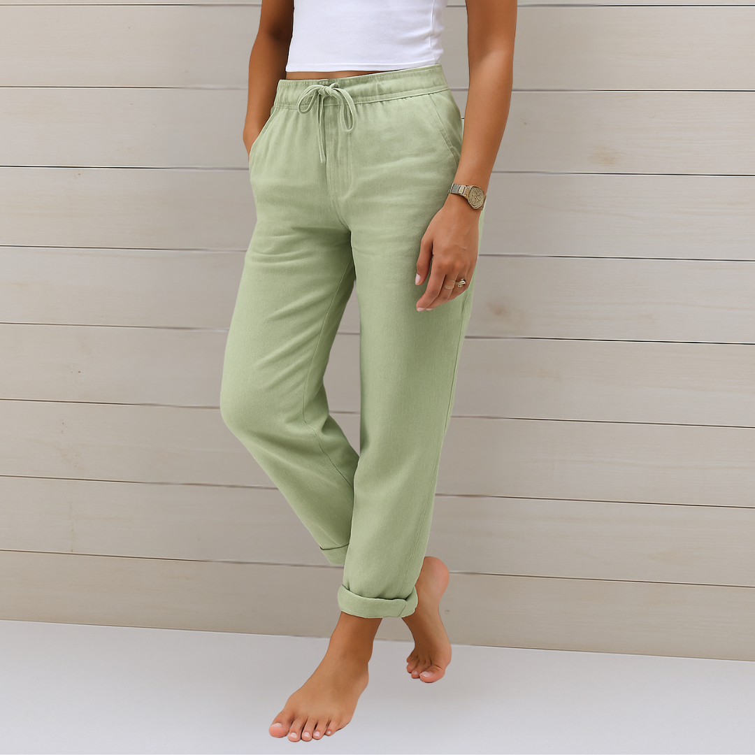 Maylora | Pantalones de Lino Elásticos Premium y Transpirables
