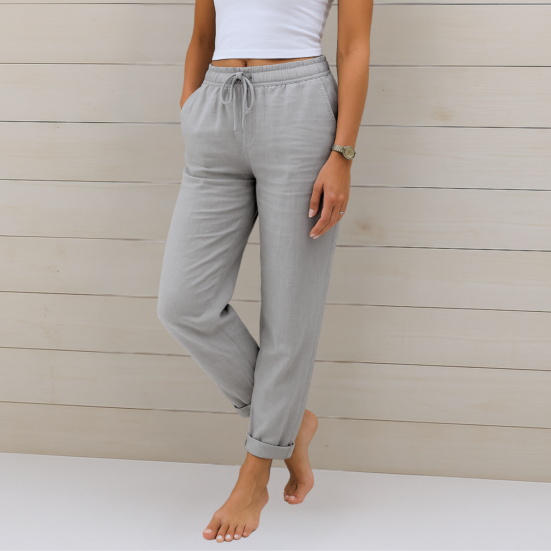 Maylora | Pantalones de Lino Elásticos Premium y Transpirables