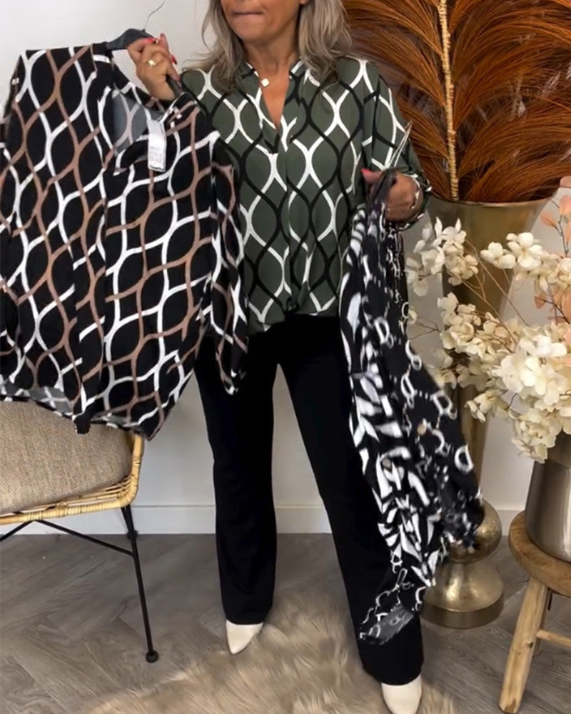 Claudia | Blusa Elegante con Estampado Moderno