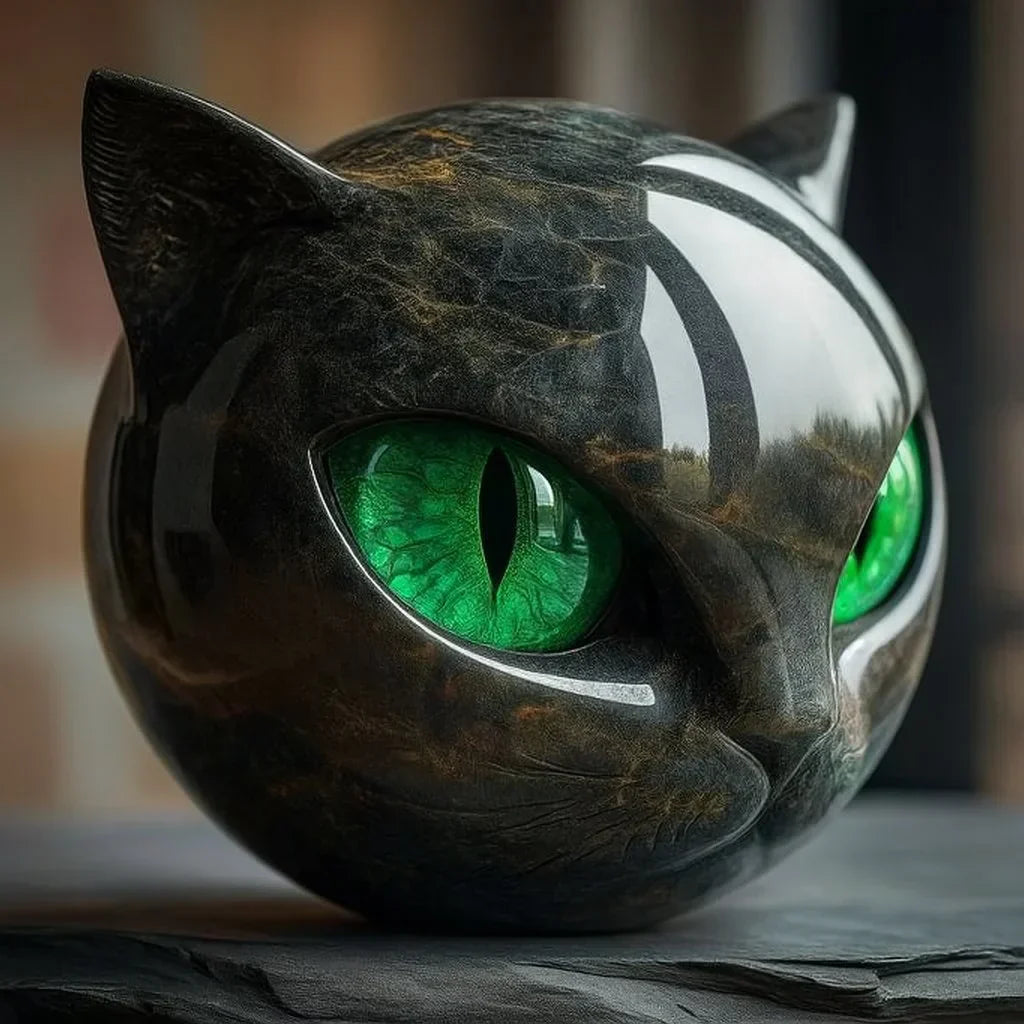 Eclipse | Escultura Decorativa de Gato Negro Elegante