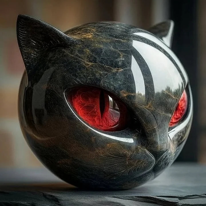 Eclipse | Escultura Decorativa de Gato Negro Elegante