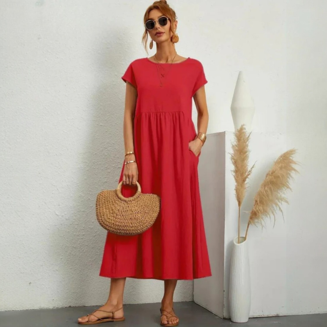 Selena | Vestido Casual Elegante con Bolsillos