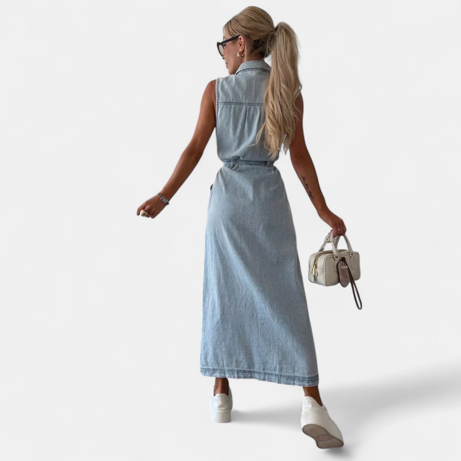 Isabelle | Vestido Maxi de Denim
