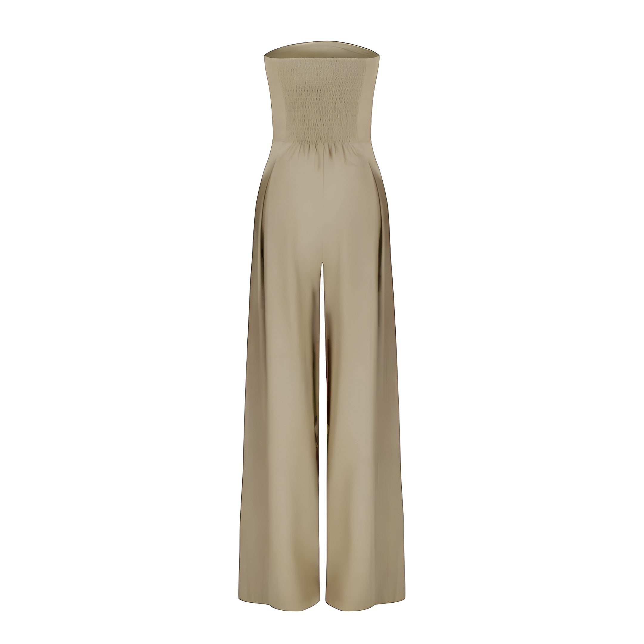 Amelia | Mono Elegante sin Tirantes de Pierna Ancha