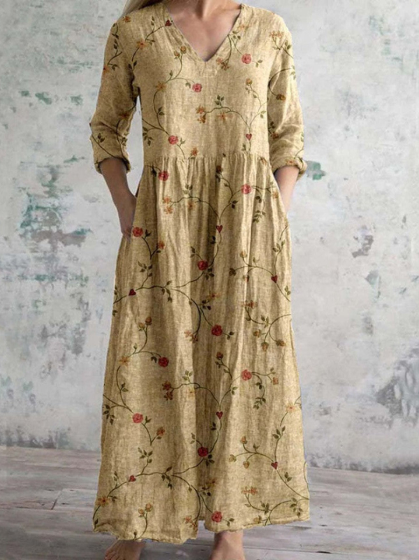 Celestine | Vestido Largo con Estampado Floral
