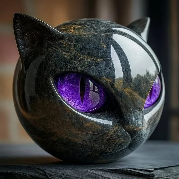 Eclipse | Escultura Decorativa de Gato Negro Elegante
