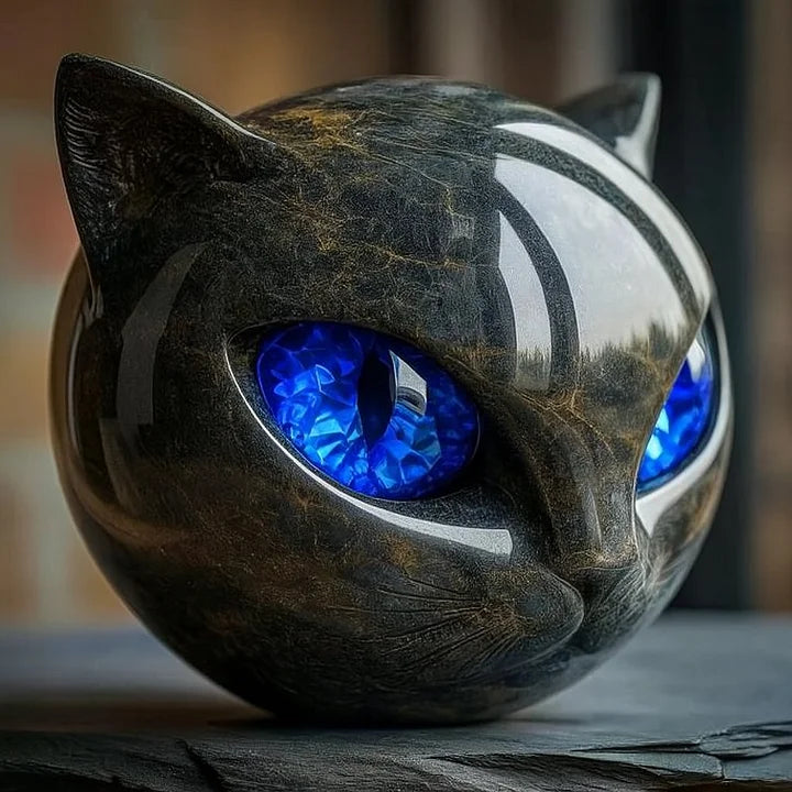 Eclipse | Escultura Decorativa de Gato Negro Elegante