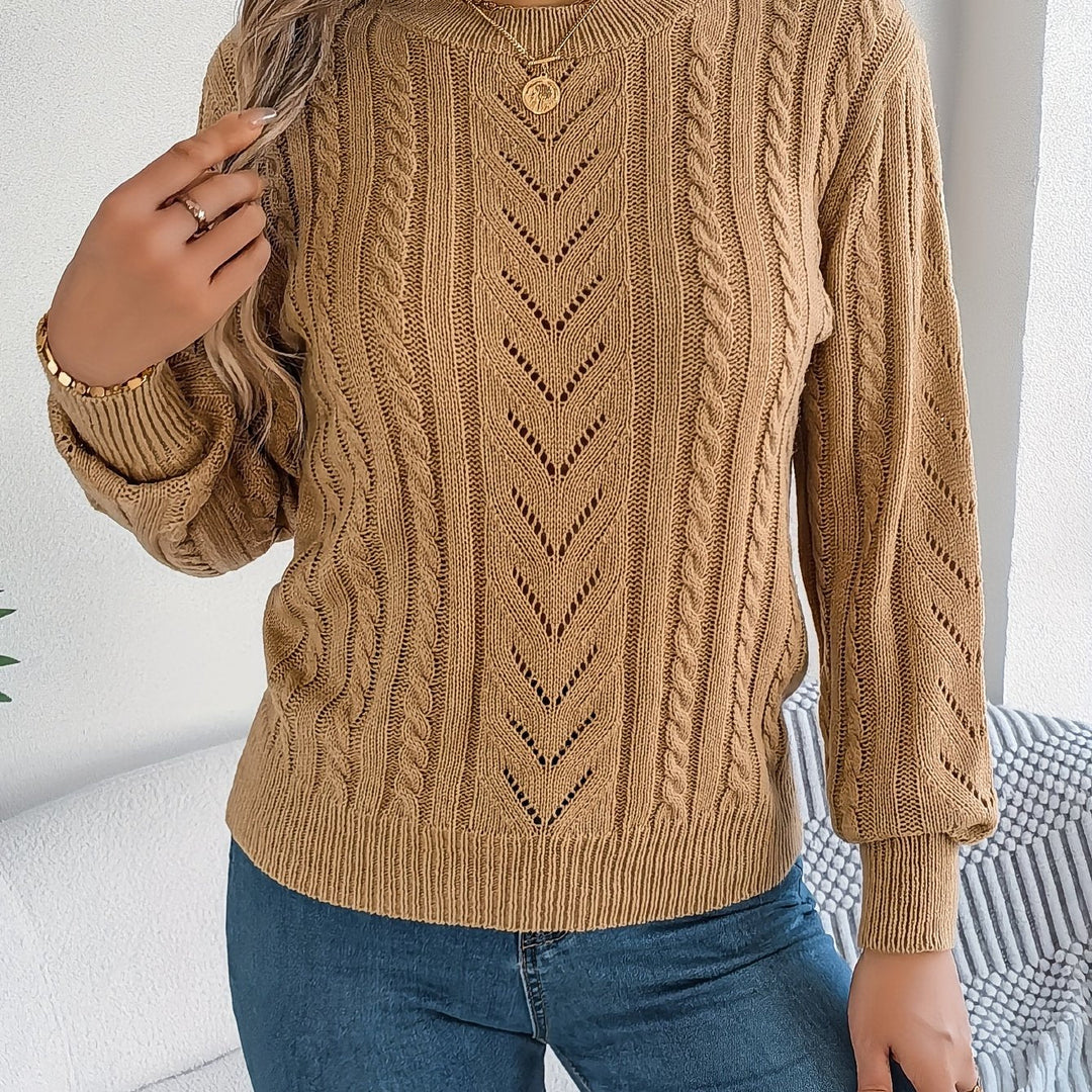 Tabita | Sweater texturado de punto trenzado