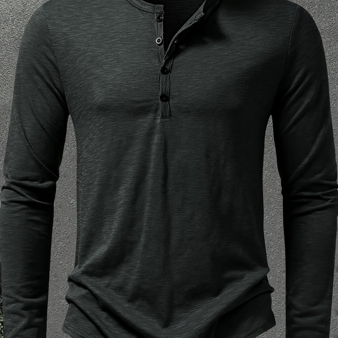 Gerardo | Polera henley de manga larga