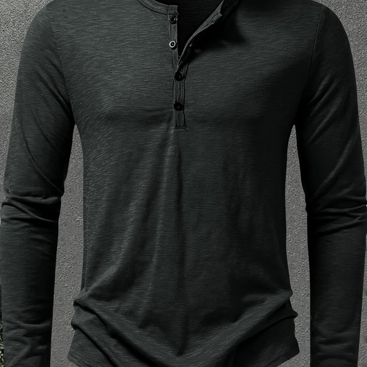Gerardo | Polera henley de manga larga