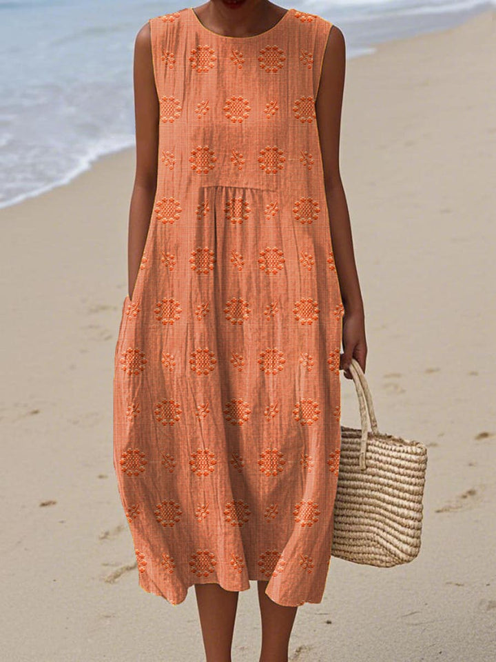 Licán | Vestido midi de verano con bolsillos