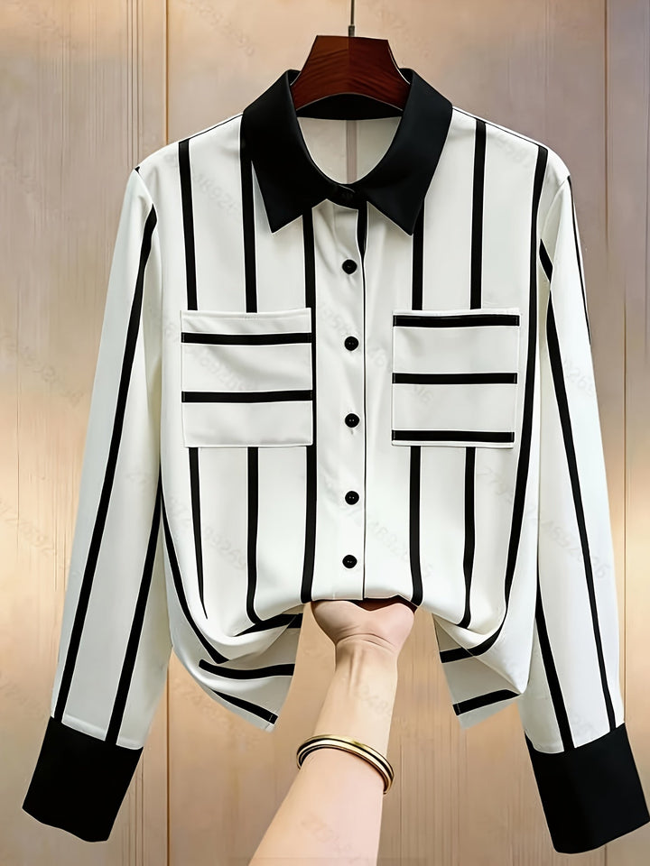 Luisa Fernanda | Blusa de rayas en contraste