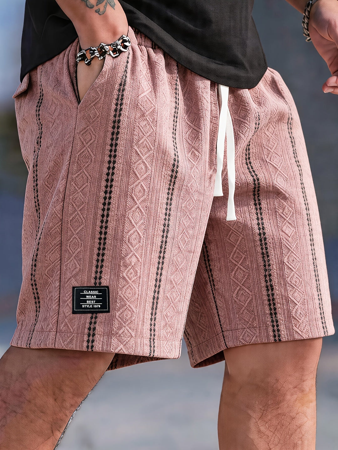 Ceferino | Short texturado con cordón