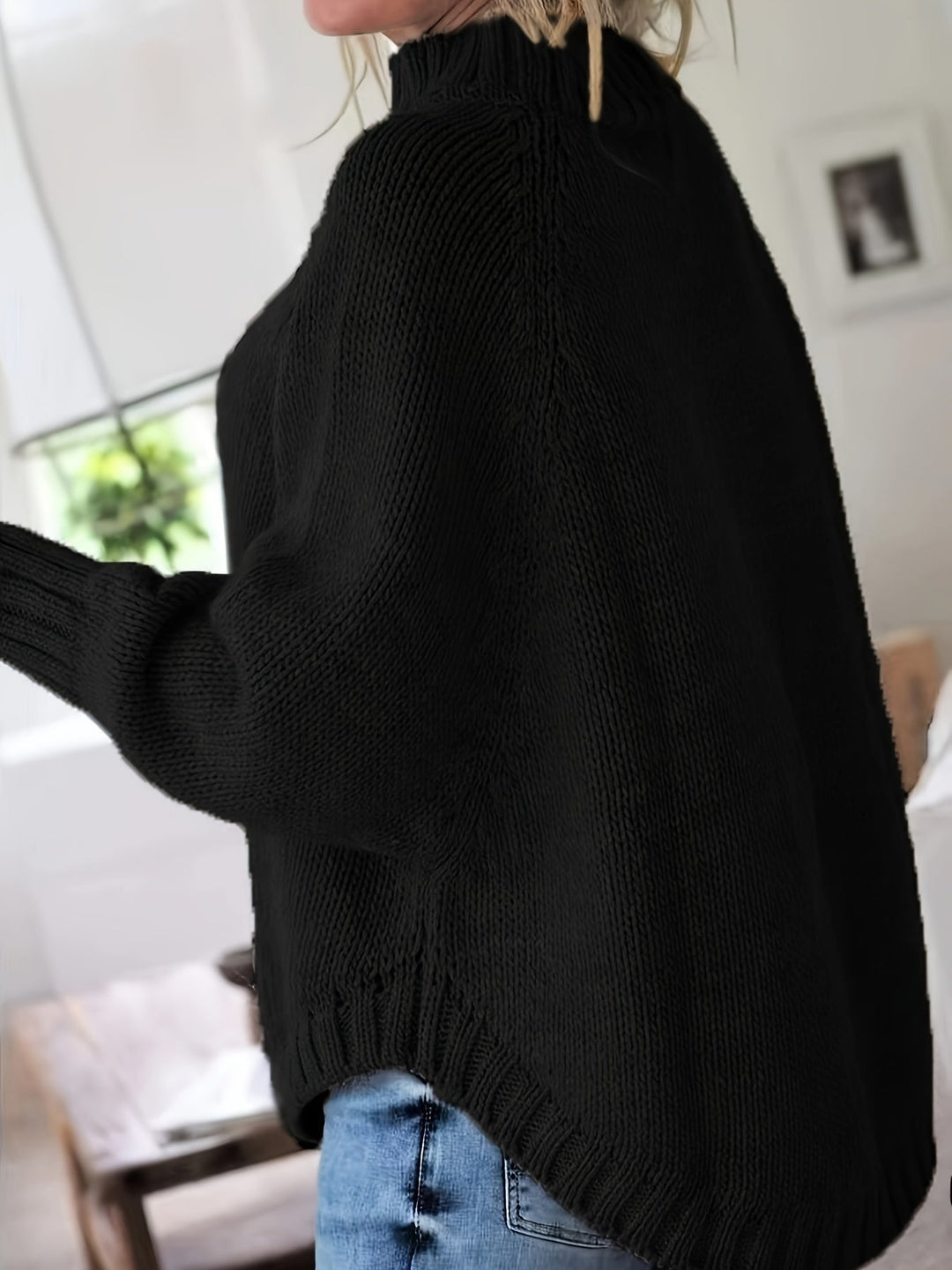 Eugenia | Sweater de punto trenzado con cuello alto