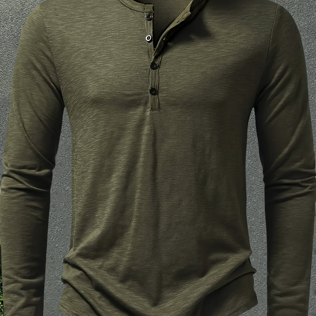 Gerardo | Polera henley de manga larga