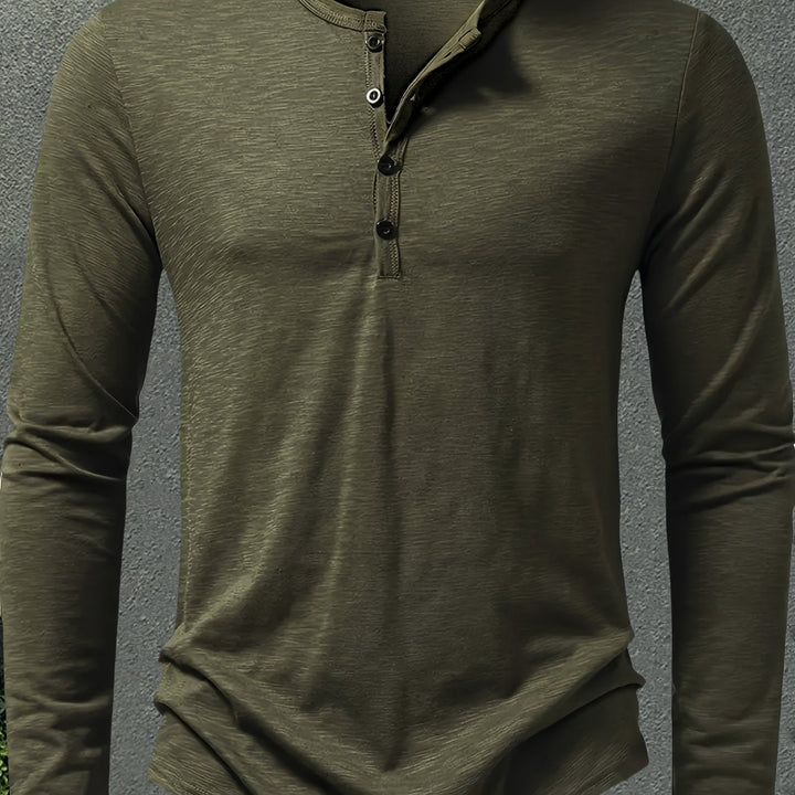 Gerardo | Polera henley de manga larga