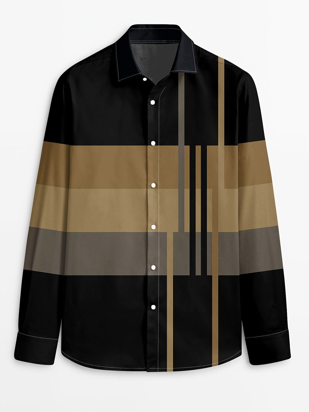 Levi | Camisa manga larga con bloques de color