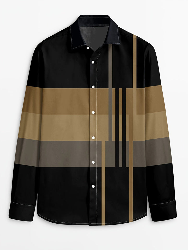 Levi | Camisa manga larga con bloques de color