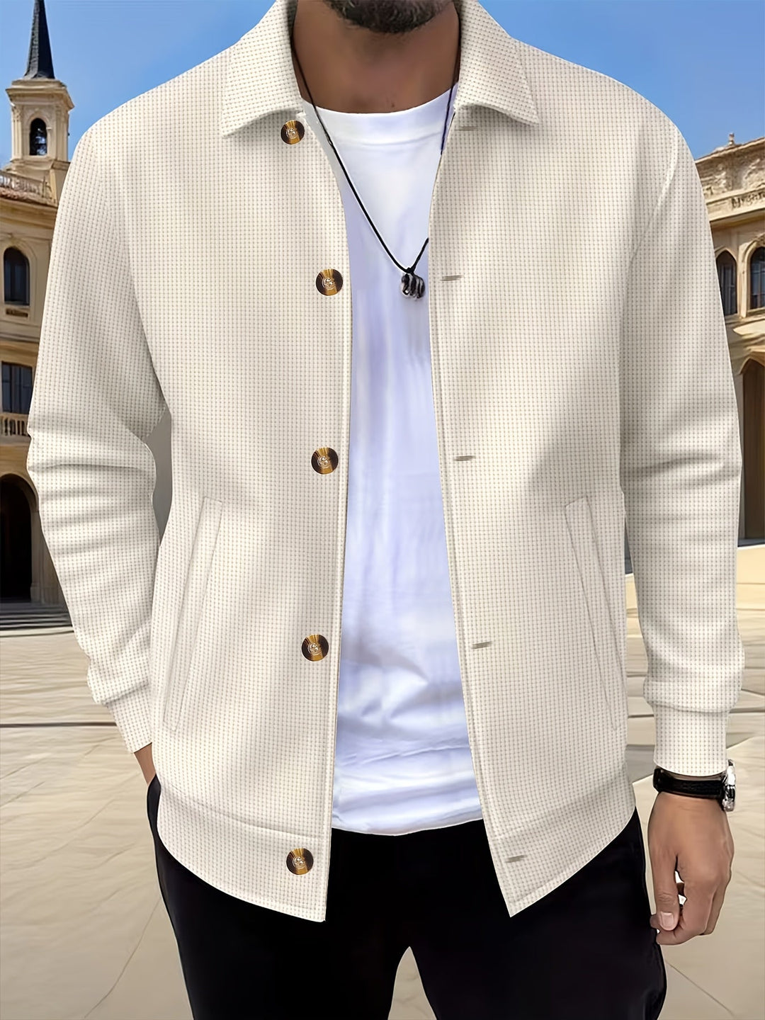 Luis | Chaqueta con botones y textura