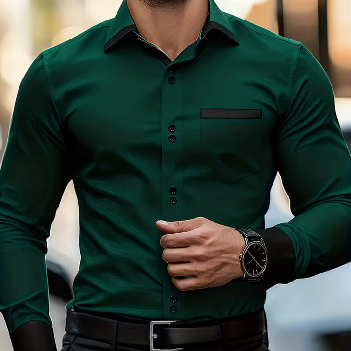 Pelayo | Camisa slim fit con detalles en contraste