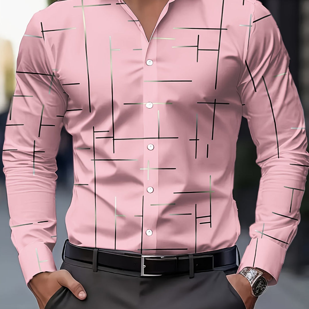 Fabricio | Camisa con estampado de líneas