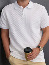 Carlos Alberto | Polera polo con textura