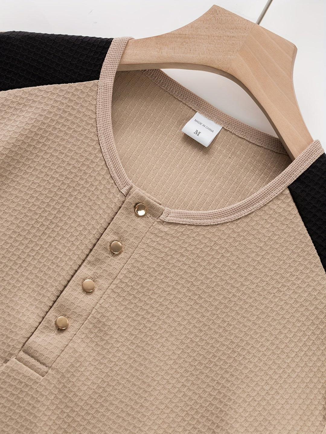 Gunther | Polera henley manga larga con textura