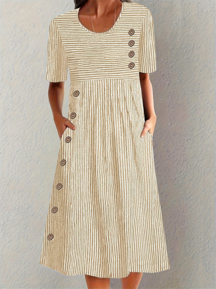María Gracia | Vestido midi a rayas