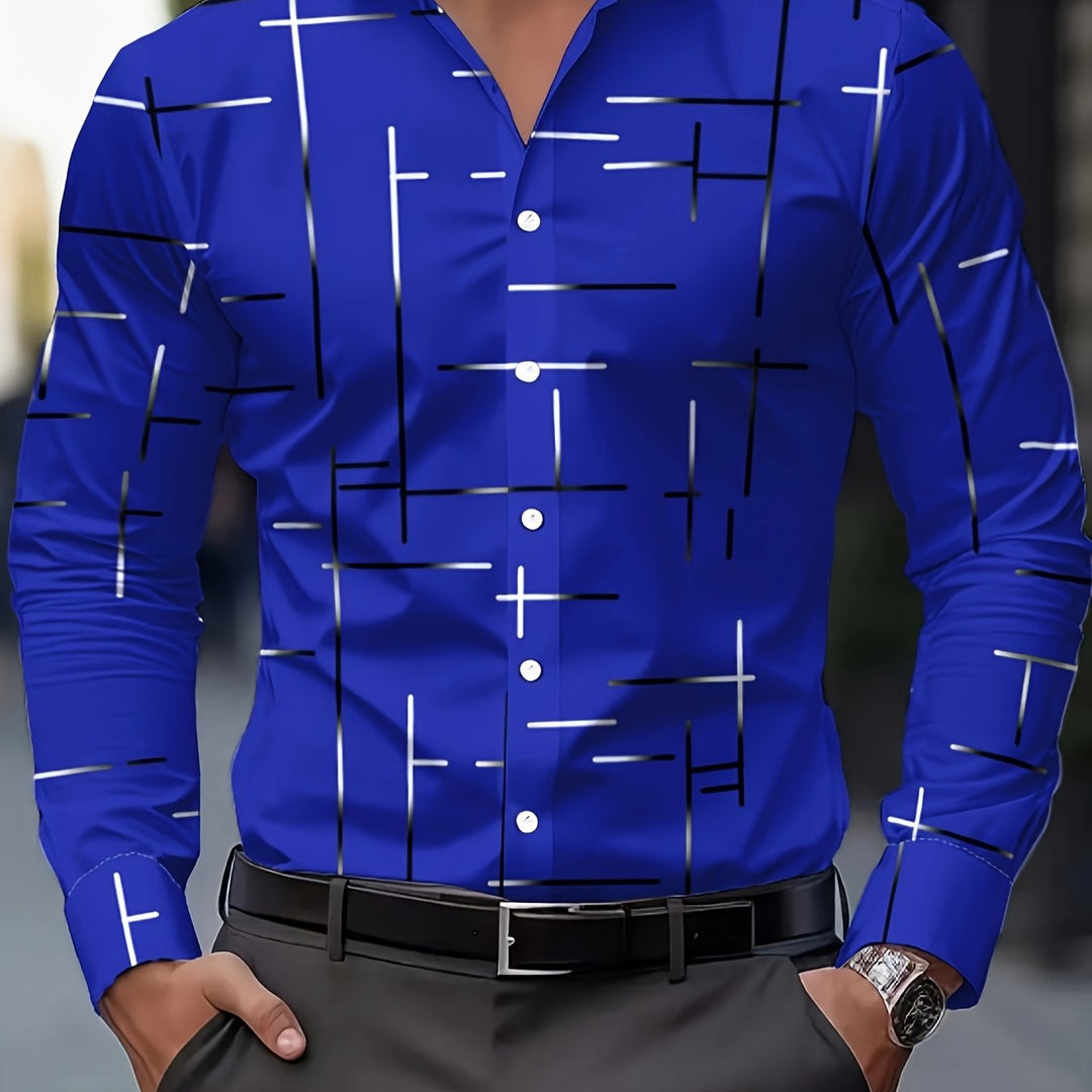 Fabricio | Camisa con estampado de líneas