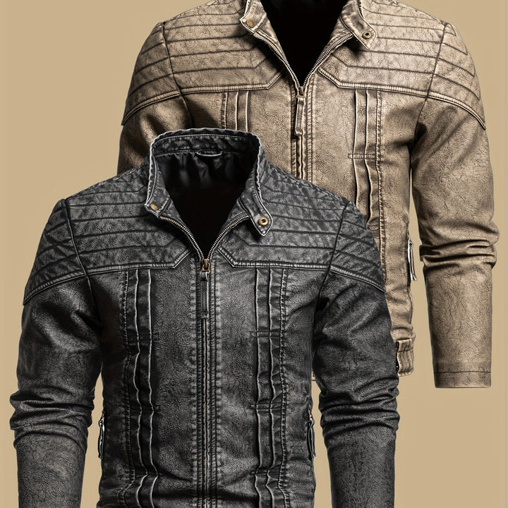 Zacarías | Chaqueta moto efecto lavado