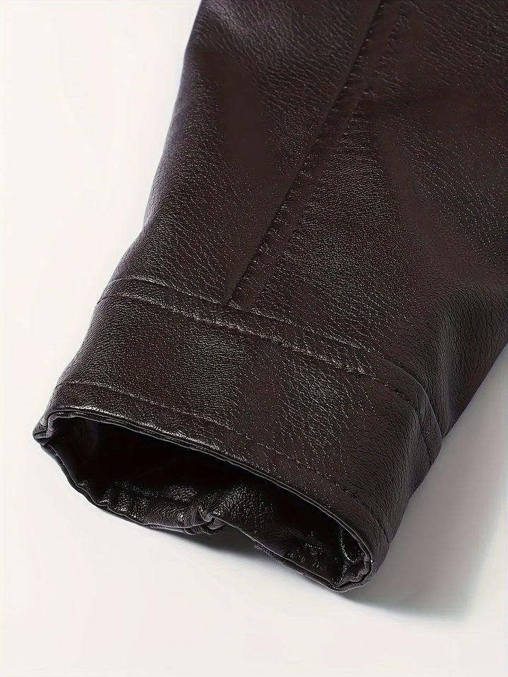 Demetrio | Chaqueta moto cuello alto para hombre