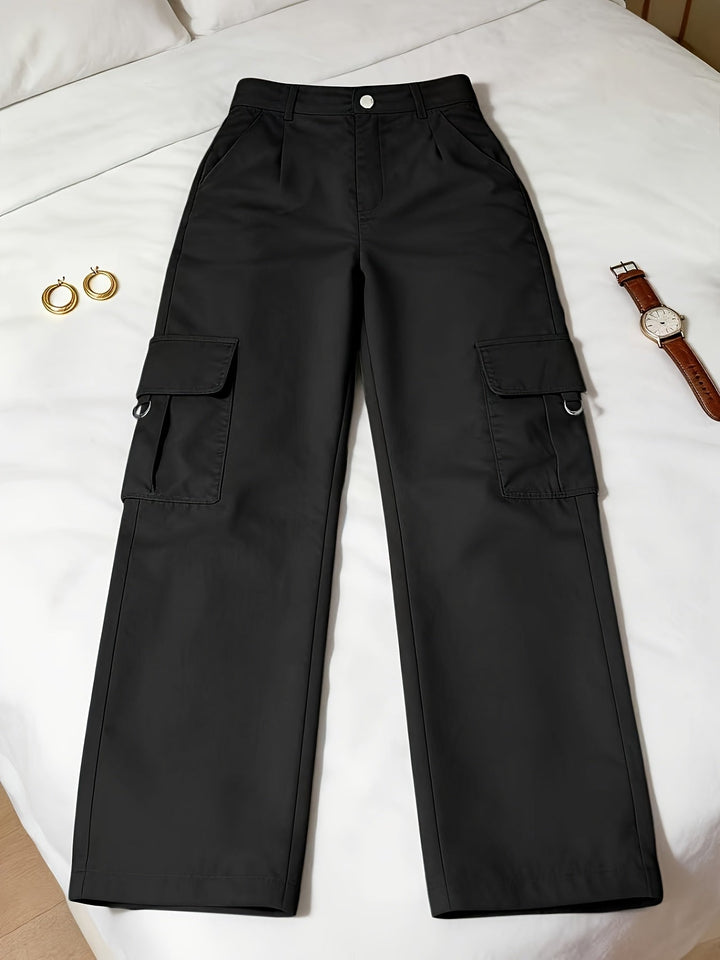 Alida | Pantalón cargo tiro alto de pierna ancha