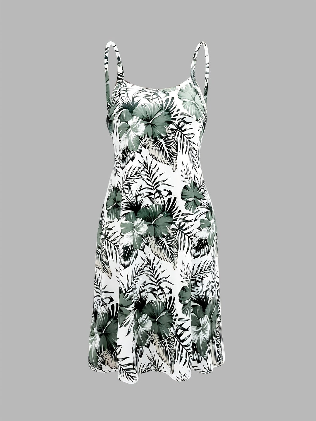 Jayleen | Vestido veraniego de tiritas con estampado tropical