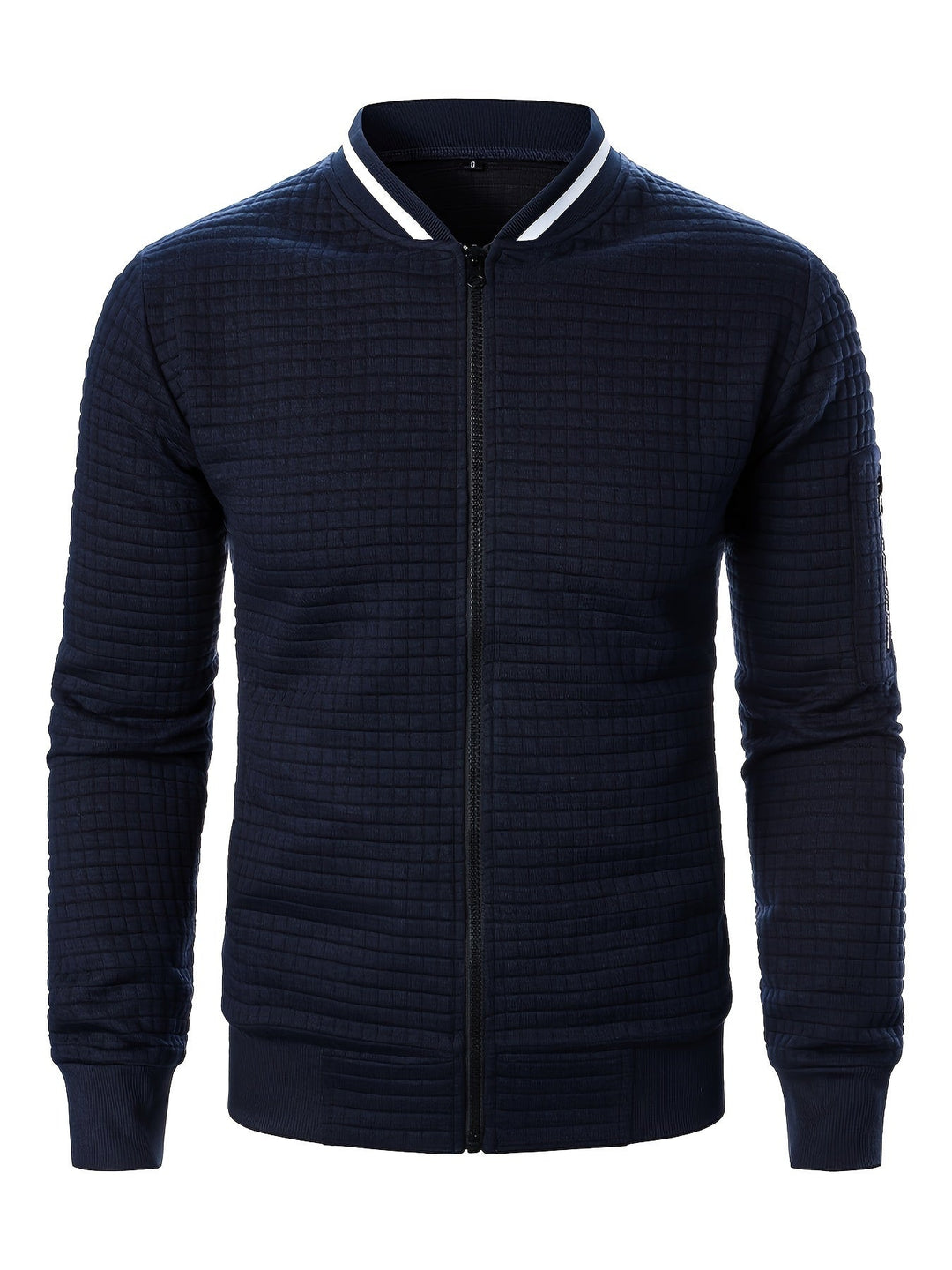 Anthony | Chaqueta bomber con textura y cierre completo
