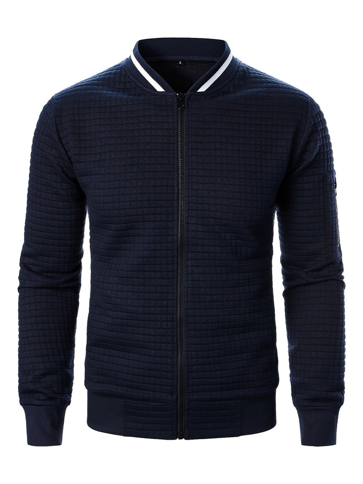 Anthony | Chaqueta bomber con textura y cierre completo