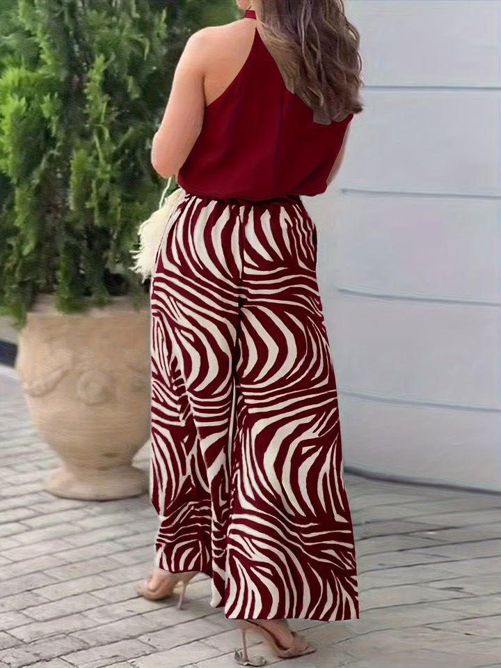 Yubitza | Conjunto de dos piezas sin mangas de pierna ancha