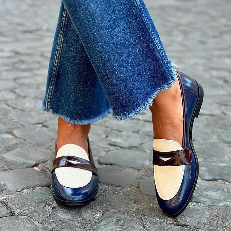 Manuela Paz | Mocasines bicolor de charol