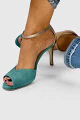Melisa | Sandalias de taco con correa al tobillo