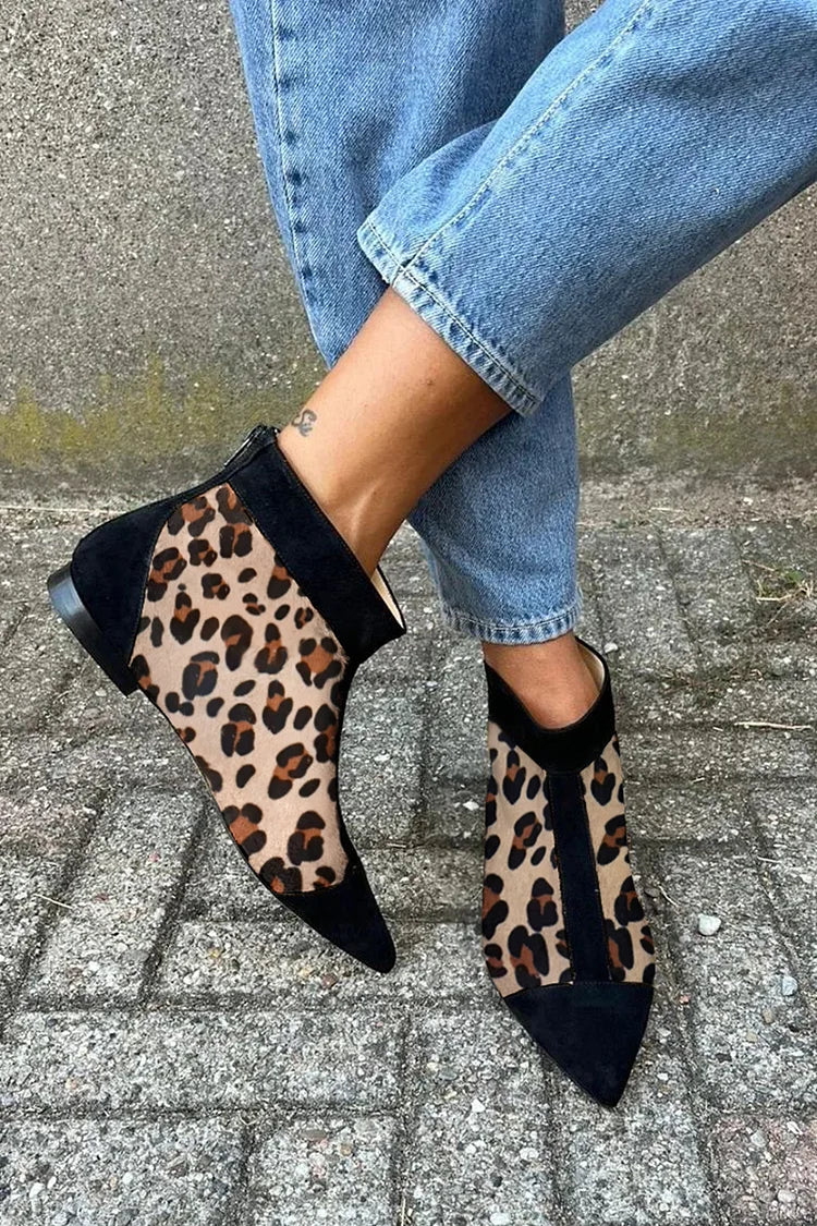 Estela | Botines animal print punta fina