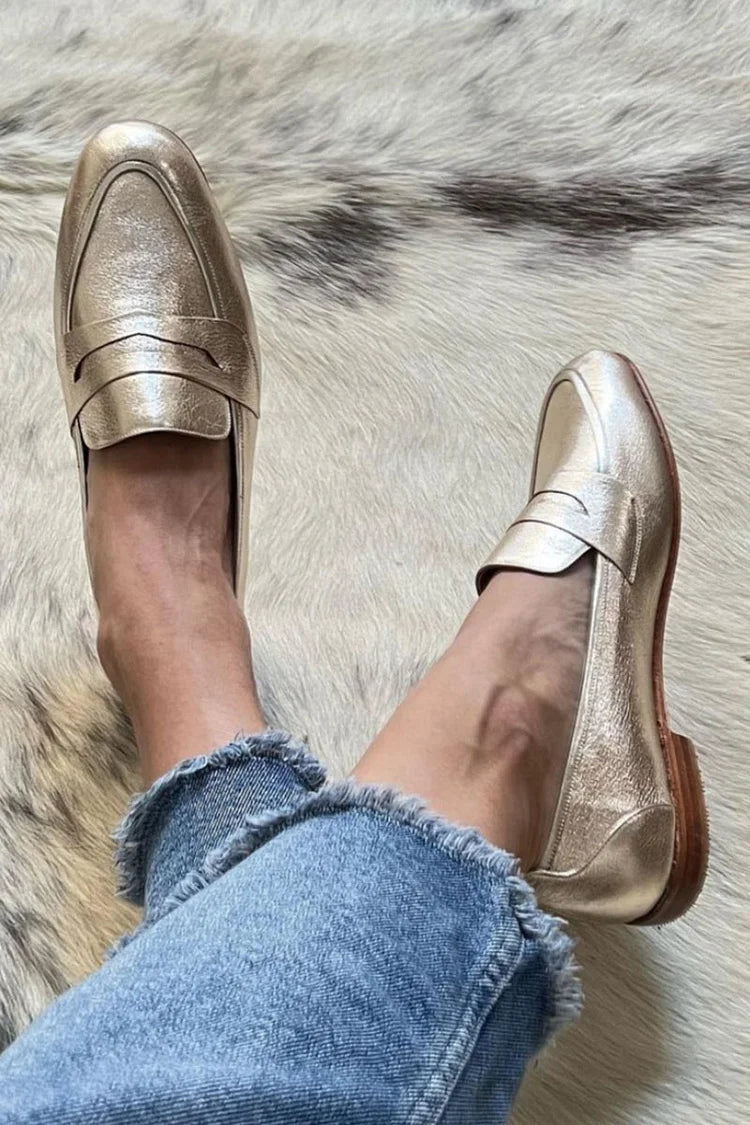 Valeska | Mocasín metálico