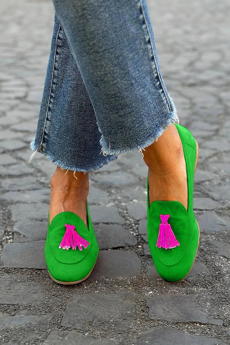 Marizza | Mocasines con borlas punta redonda