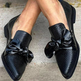 Alejandra | Mocasines con moño brillante