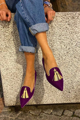 Carla | Mocasines en punta con borlas