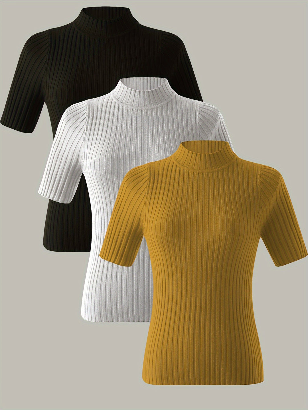 Nubia | Top acanalado cuello alto