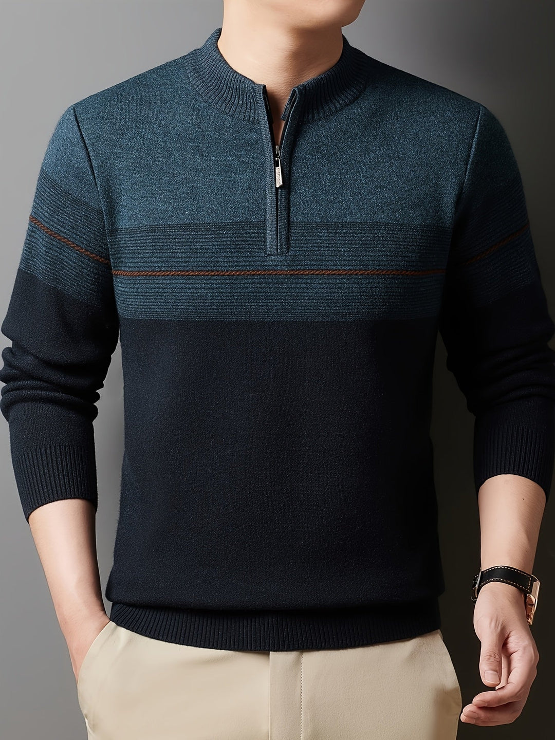 Dylan | Sweater con cuello alto y media cremallera