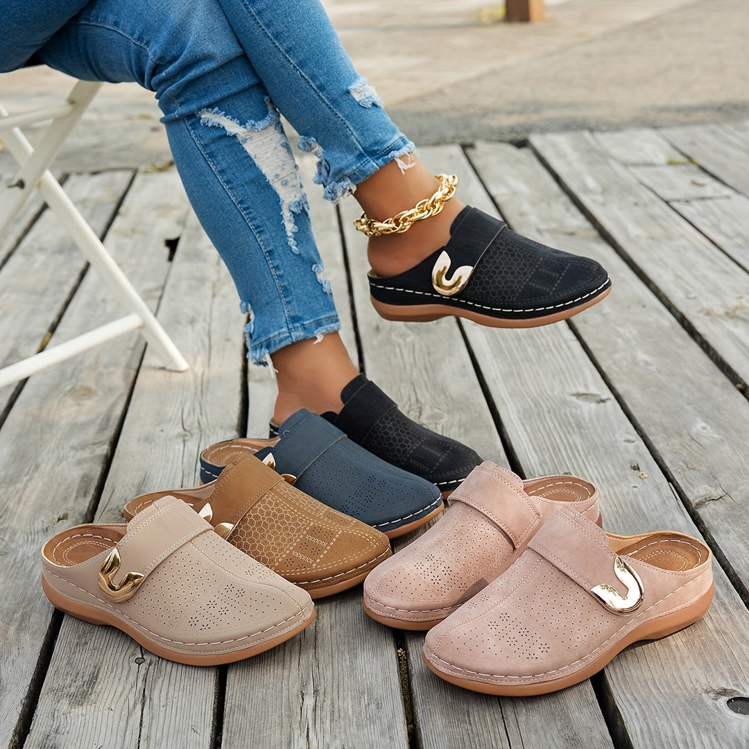 Alessandra | Zuecos con plataforma acolchada