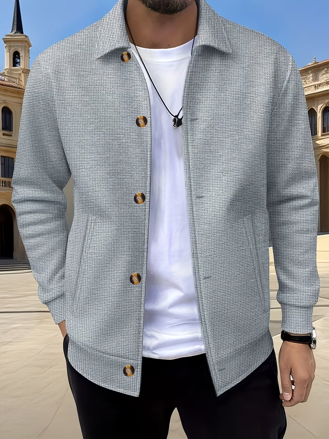 Luis | Chaqueta con botones y textura