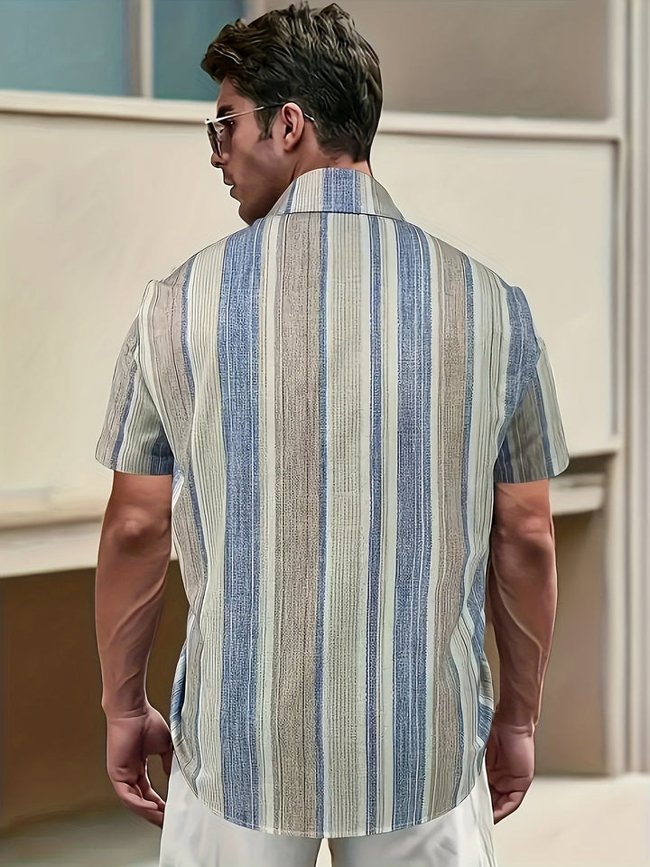 Mateo | Camisa de rayas manga corta