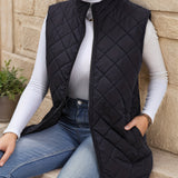 Arlette | Chaleco largo acolchado rombos
