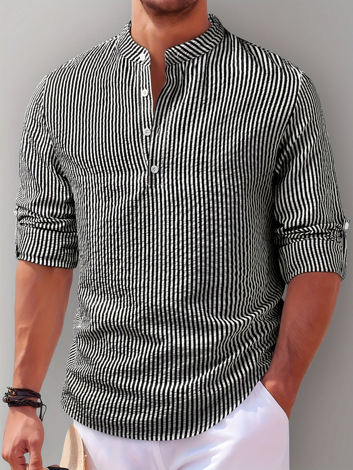 Cariqueo | Camisa henley a rayas